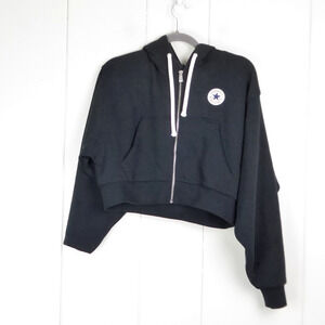 Converse All Star Hoodie Womens SZ XS Cropped Streetwear Grunge Athletic Casual